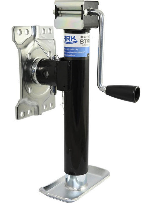 ARK Heavy Duty Jockey Stand U Bolt Style with Swivel Mount Large Foot Plate JSB227 ARK - Micks Gone Bush