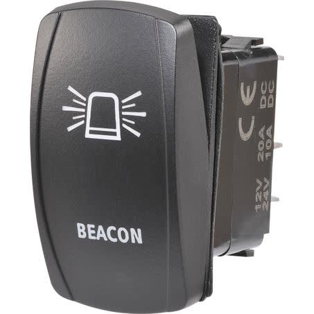 Narva Sealed Rocker Switch Off/on Spdt 12V/24V Amber LED Illuminated Beacon Symbol 63234BL SWITCH NARVA - Micks Gone Bush