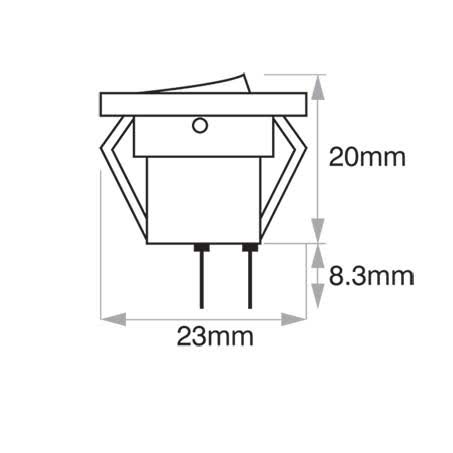 Hella Rocker Switch On/off Spst 10A 12V Part No. 4446 SWITCH HELLA - Micks Gone Bush