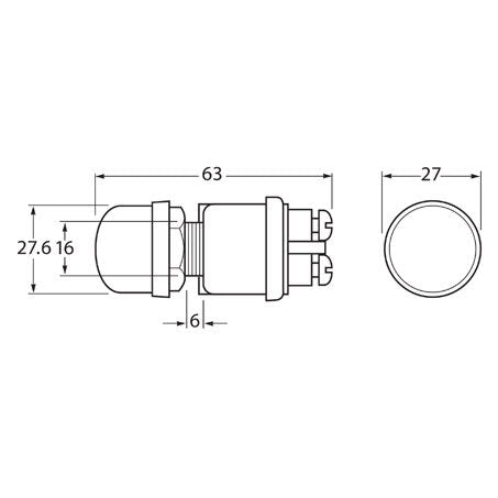Hella Push Button Switch Off Mom On Spst 60A 12V Part No. 4506 SWITCH HELLA - Micks Gone Bush