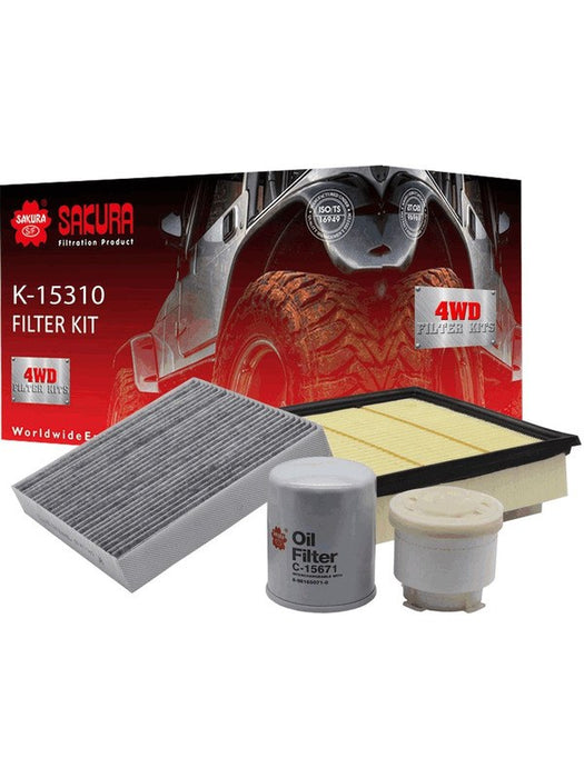 Sakura Filter Kit Oil Air Fuel Cabin K-15310 Sakura - Micks Gone Bush
