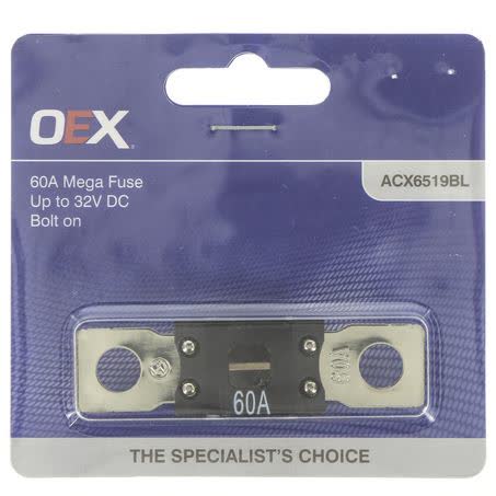 OEX Mega Fuse 60A Bolt On Single Pack ACX6519BL FUSE OEX - Micks Gone Bush