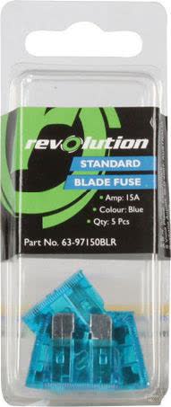 Revolution Standard Blade Fuse 15A 5 Pack – Part No. 63-97150BLR FUSE REVOLUTION - Micks Gone Bush