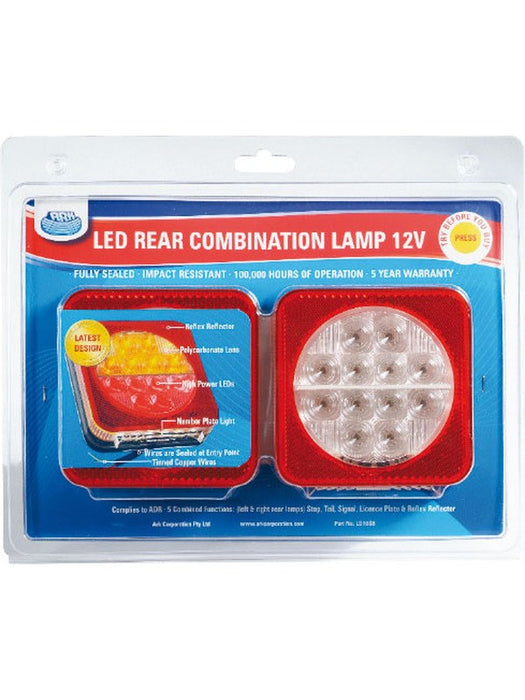 ARK LED Stop/Tail/Indicator Lamp 12V Reflector Licence Plate Pack of 2 LD10SB ARK - Micks Gone Bush