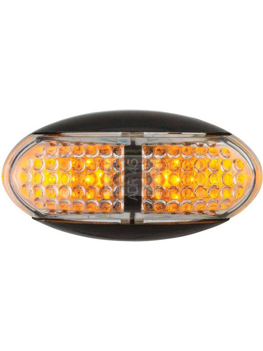 Jaylec LED Supplmtry Side Marker Lamp 10-30V 4 Led's Black Housing Clear LS9121 Marker Light Assemblies Jaylec - Micks Gone Bush
