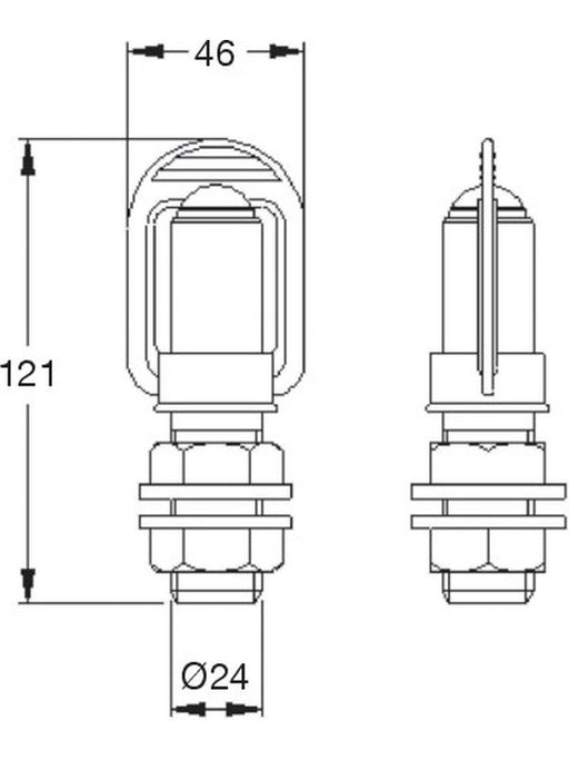 Jaylec 2 Pole Screw Beacon Mount For Beacons [ref Narva 8007SCR] LS9771 Others Jaylec - Micks Gone Bush
