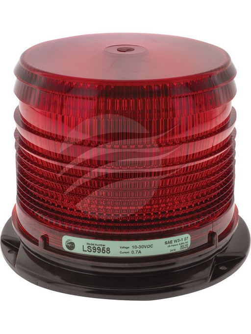 Jaylec LED Red Beacon 12/24V 3 Bolt Polyc Mount 24 Strb 2 Rot Patt LS9958 Emergency and Warning Lights Jaylec - Micks Gone Bush