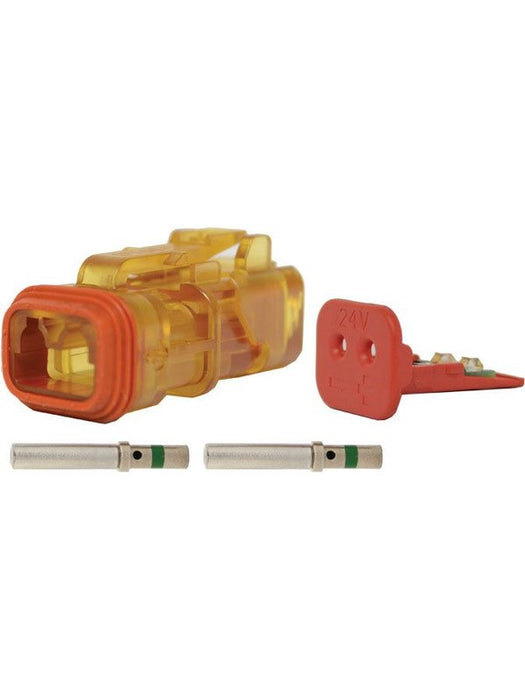 Deutsch DT Detector Kit 24V 2 Way Receptacle Red Led LV2065 Electrical Connectors Deutsch - Micks Gone Bush