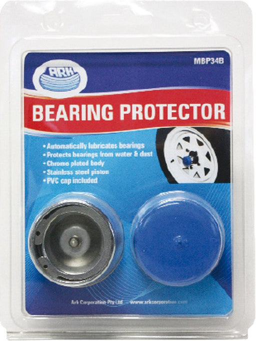 ARK Wheel Bearing Protector Chrome with Blue Pvc Dust Covers Blister Pack of 2 MBP34B ARK - Micks Gone Bush