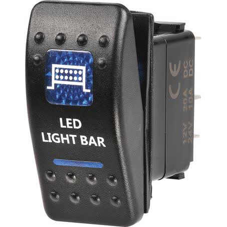 Narva Sealed Rocker Switch Off/on Spdt 12V Blue Illuminated LED Light Bar Symbol 20A Part No. 63145BL SWITCH NARVA - Micks Gone Bush