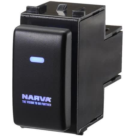 Narva Nissan Style Sealed Push Switch Off/on Spdt 12V Blue LED 3A Part No. 63372BL SWITCH NARVA - Micks Gone Bush