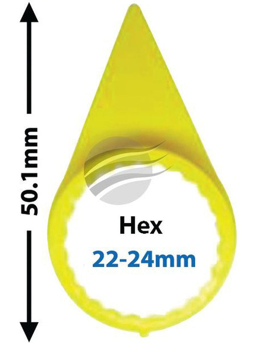 Nice Wheel Nut Indicator Sizes 22 - 24mm Yellow Rubber (NWL2224-100) NCE-NWL2224-100 Nice Products Nice Products - Micks Gone Bush