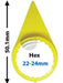 Nice Wheel Nut Indicator Sizes 22 - 24mm Yellow Rubber (NWL2224-100) NCE-NWL2224-100 Nice Products Nice Products - Micks Gone Bush