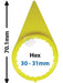 Nice Pack 100 Wheel Nut Indicator 30 - 31mm Yellow Rubber (NWL3031-100) NCE-NWL3031-100 Nice Products Nice Products - Micks Gone Bush