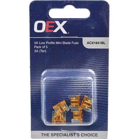 OEX Low Profile Mini Blade Fuse 5A Tan Pack Of 5 – ACX1641BL FUSE OEX - Micks Gone Bush