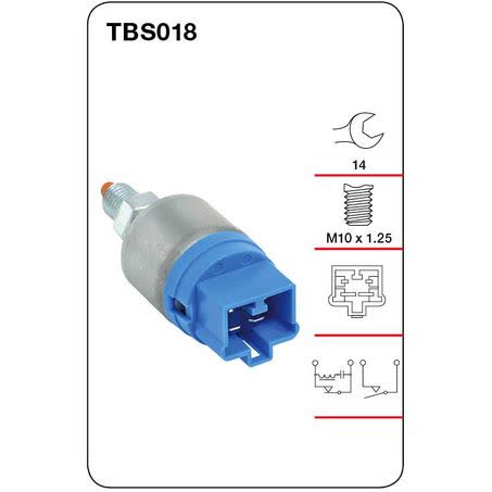 Tridon Brake Light Switch 12V 2-TERMINAL M10 X 1.25 Part No. TBS018 SWITCH TRIDON - Micks Gone Bush