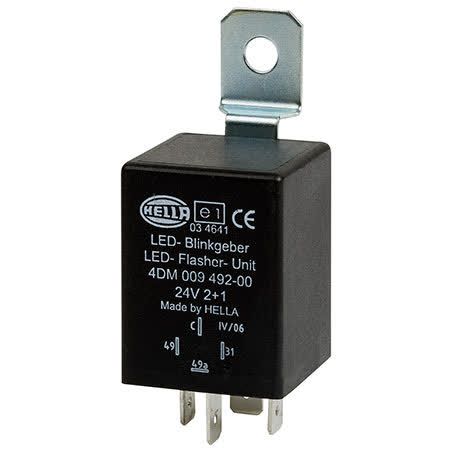 Hella Flasher Relay 24V Electronic 128W Max 4 Terminals Part No. 3037 FLASHER UNIT HELLA - Micks Gone Bush