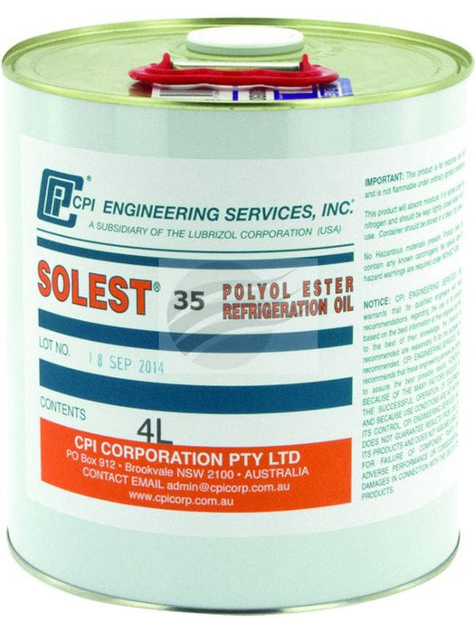 Jayair Solest 35 Refrigerant Oil 4 Litre Can For R404A OG0035 Jayair - Micks Gone Bush