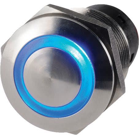 Narva Push Button Switch Off/on Spst Blue LED 10A 14V Part No. 60074BL SWITCH NARVA - Micks Gone Bush