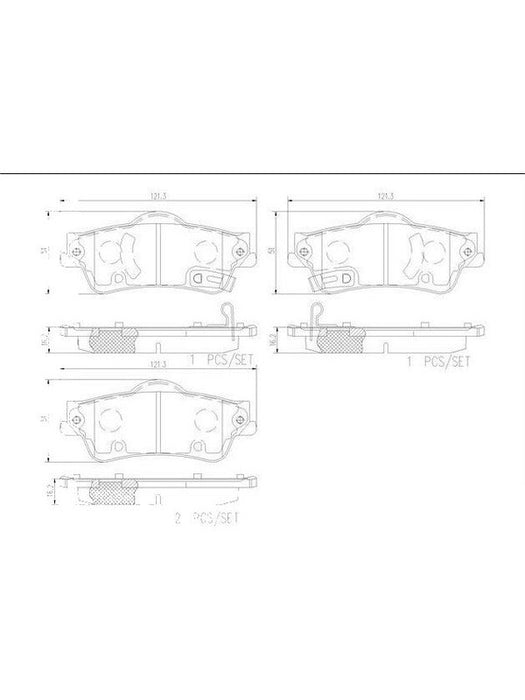 Brembo Ceramic Brake Pads P10081N Disc & Brake Pads Brembo - Micks Gone Bush