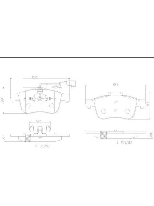 Brembo Ceramic Brake Pads P23103N Disc & Brake Pads Brembo - Micks Gone Bush
