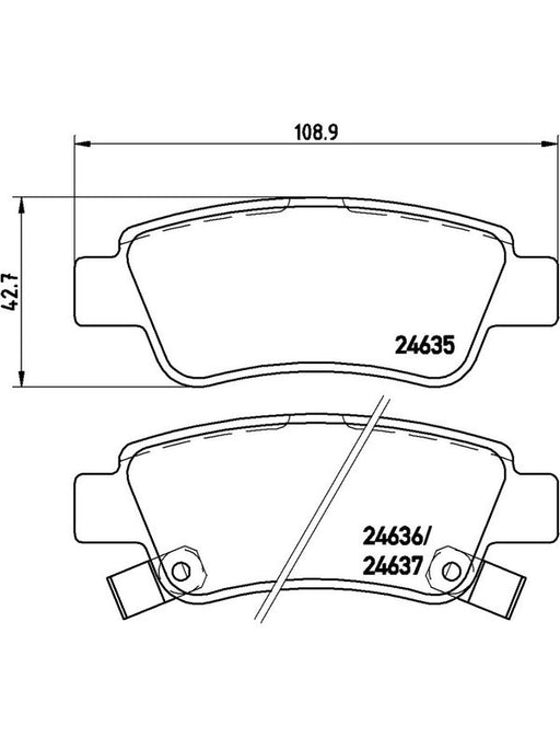 Brembo Ceramic Brake Pads P28046N Brembo - Micks Gone Bush