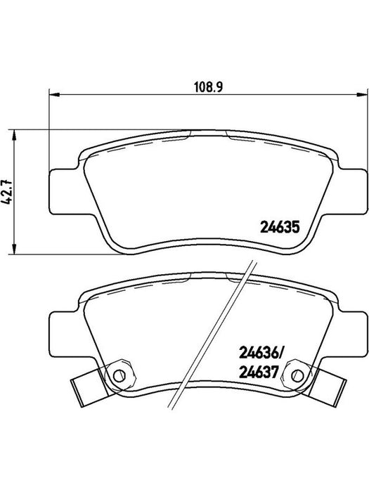 Brembo Ceramic Brake Pads P28046N Brembo - Micks Gone Bush
