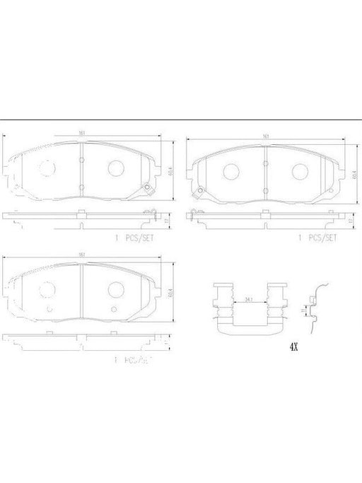 Brembo Ceramic Brake Pads P30095N Disc & Brake Pads Brembo - Micks Gone Bush