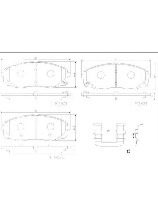 Brembo Ceramic Brake Pads P30095N Disc & Brake Pads Brembo - Micks Gone Bush