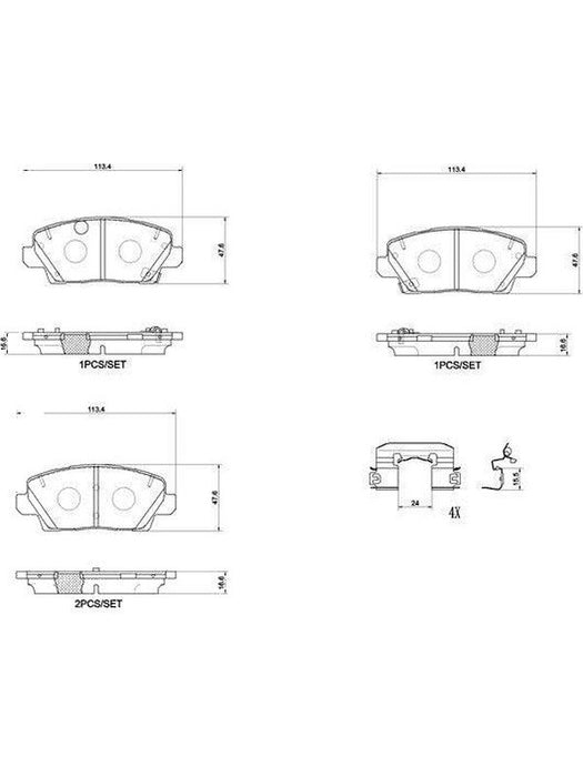 Brembo Ceramic Brake Pads P30125N Disc & Brake Pads Brembo - Micks Gone Bush