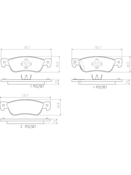 Brembo Ceramic Brake Pads P34003N Brembo - Micks Gone Bush