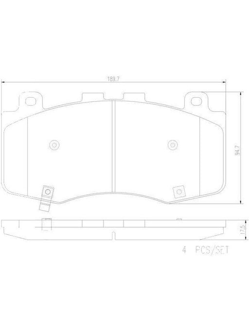 Brembo Ceramic Brake Pads P37028N Brembo - Micks Gone Bush