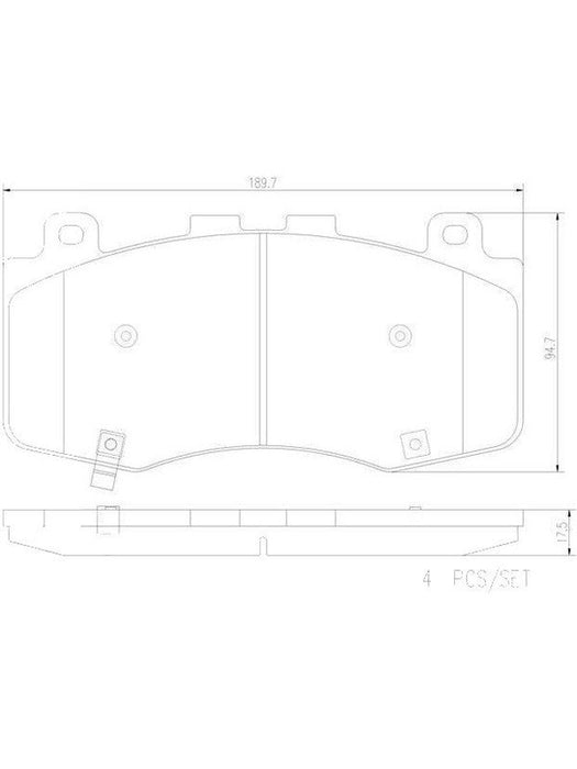Brembo Ceramic Brake Pads P37028N Brembo - Micks Gone Bush