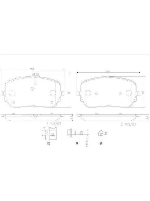 Brembo Ceramic Brake Pads P50149N Brembo - Micks Gone Bush