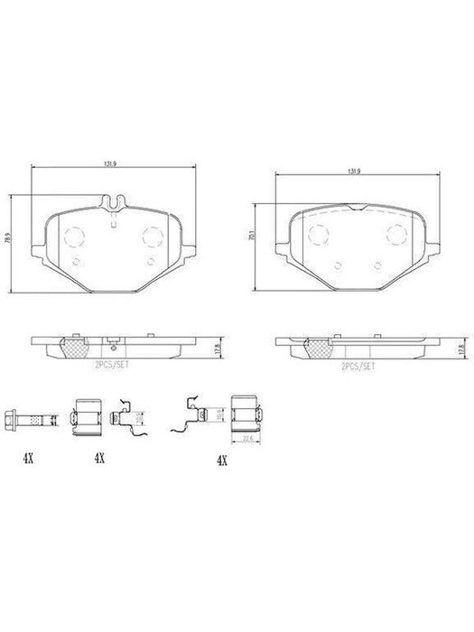 Brembo Ceramic Brake Pads P50167N Brembo - Micks Gone Bush