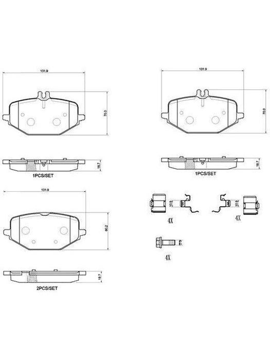 Brembo Ceramic Brake Pads P50168N Brembo - Micks Gone Bush