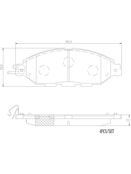 Brembo Ceramic Brake Pads P56103N Brembo - Micks Gone Bush