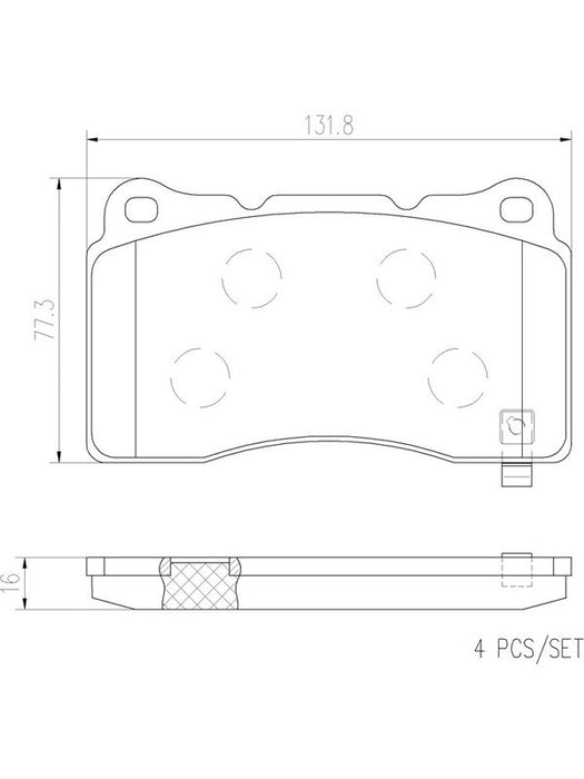 Brembo Ceramic Brake Pads P59079N Brembo - Micks Gone Bush