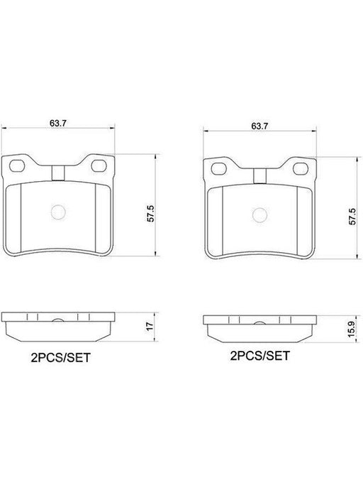 Brembo Ceramic Brake Pads P61058N Disc & Brake Pads Brembo - Micks Gone Bush
