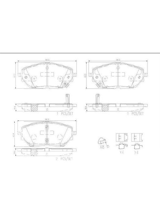 Brembo Ceramic Brake Pads P83171N Disc & Brake Pads Brembo - Micks Gone Bush