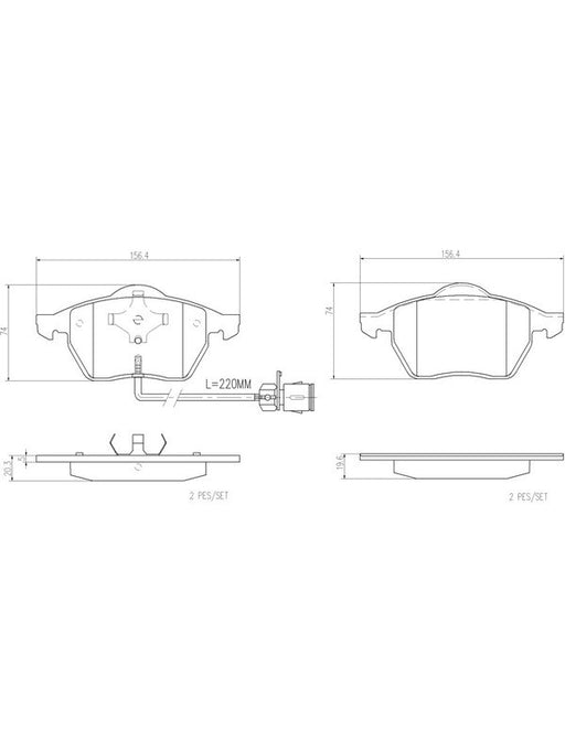 Brembo Ceramic Brake Pads P85026N Brembo - Micks Gone Bush
