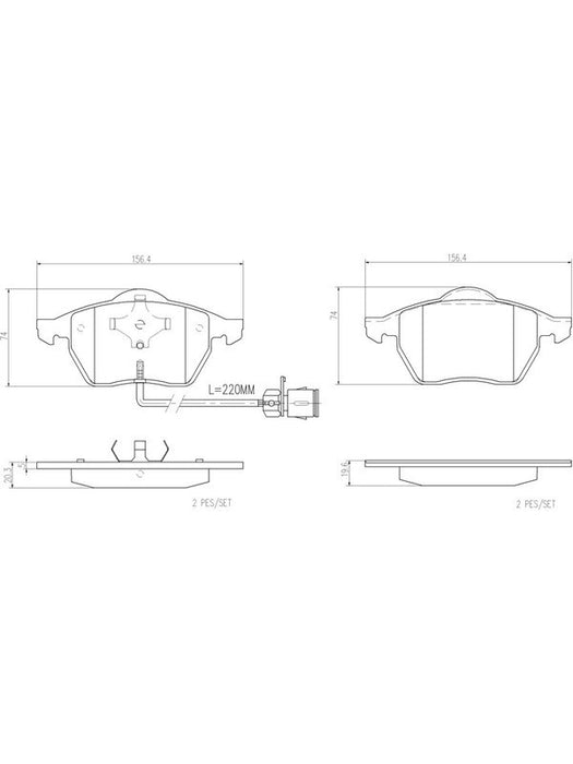 Brembo Ceramic Brake Pads P85026N Brembo - Micks Gone Bush