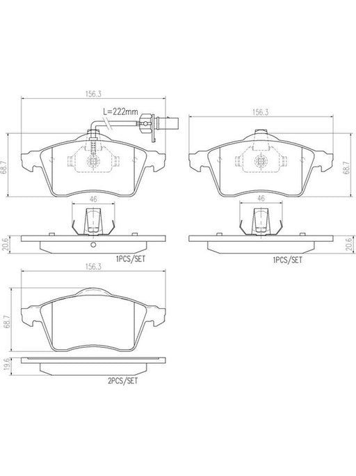 Brembo Ceramic Brake Pads P85049N Brembo - Micks Gone Bush