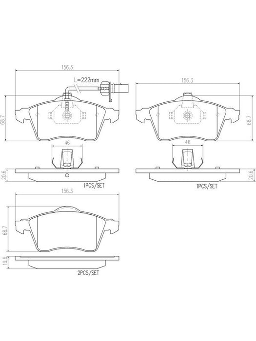 Brembo Ceramic Brake Pads P85049N Brembo - Micks Gone Bush