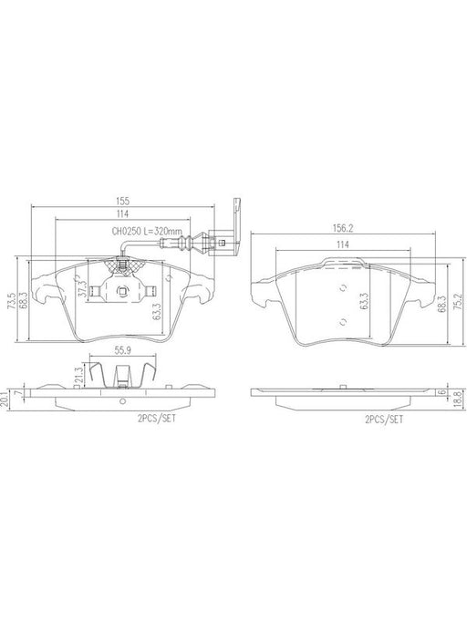 Brembo Ceramic Brake Pads P85090N Brembo - Micks Gone Bush