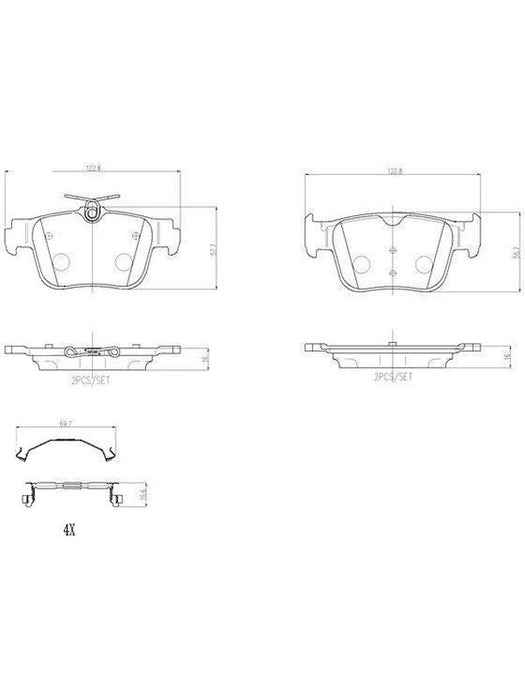 Brembo Ceramic Brake Pads P85184N Disc & Brake Pads Brembo - Micks Gone Bush