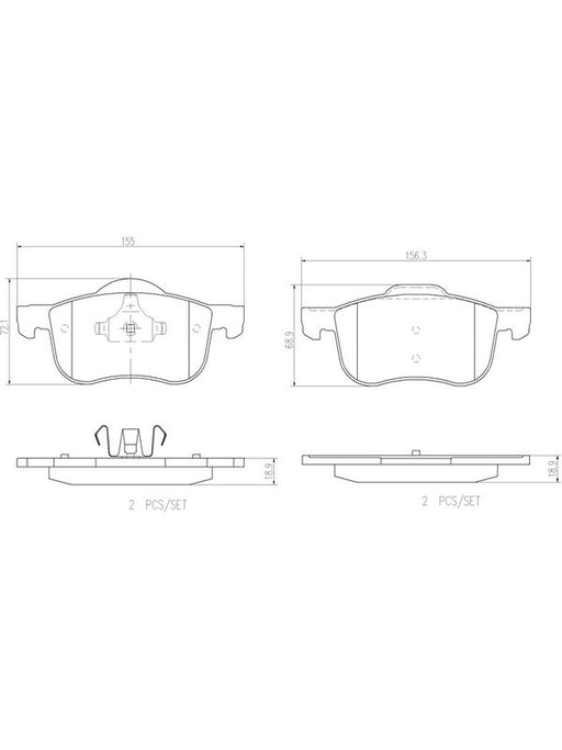 Brembo Ceramic Brake Pads P86020N Brembo - Micks Gone Bush