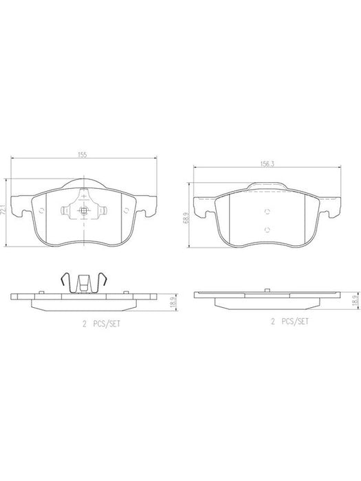 Brembo Ceramic Brake Pads P86020N Brembo - Micks Gone Bush