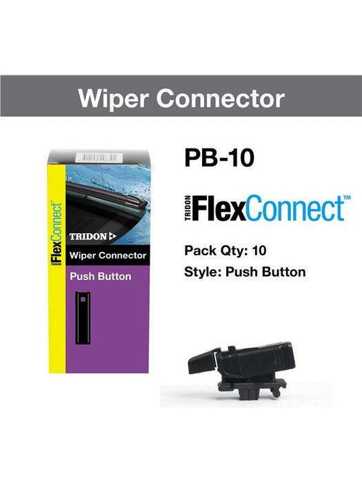 Tridon Wiper Blade Connector Flexconnect Push Button 10 Pack PB-10 Tridon - Micks Gone Bush