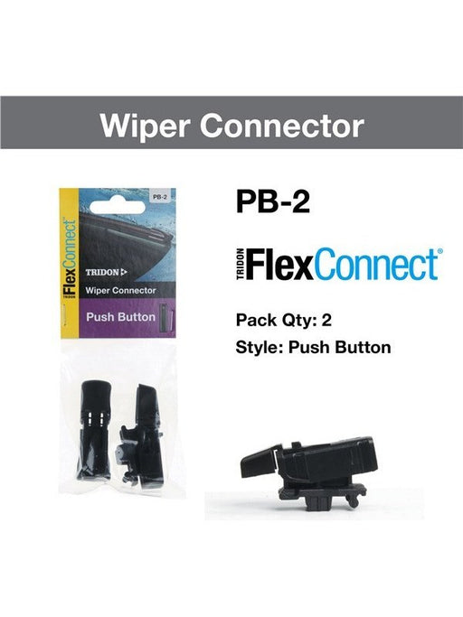 Tridon Wiper Blade Connector Flexconnect Push Button Pair PB-2 Coax. Cables & Connectors Tridon - Micks Gone Bush